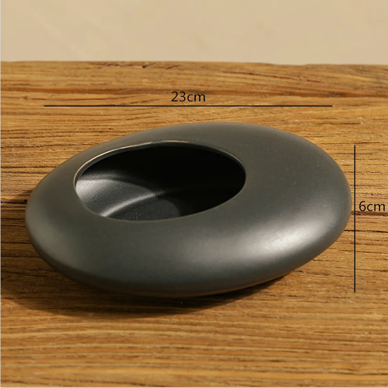 Chinese Style Black & White Ceramic Vase for Home Decor