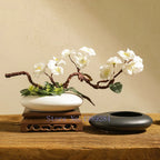 Chinese Style Black & White Ceramic Vase for Home Decor