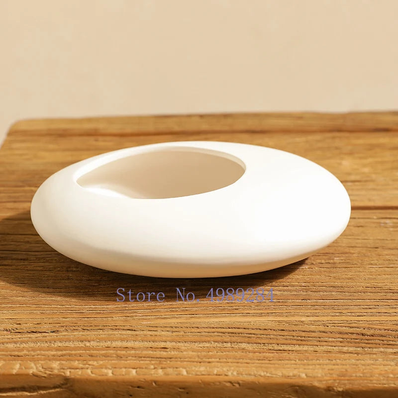 Chinese Style Black & White Ceramic Vase for Home Decor