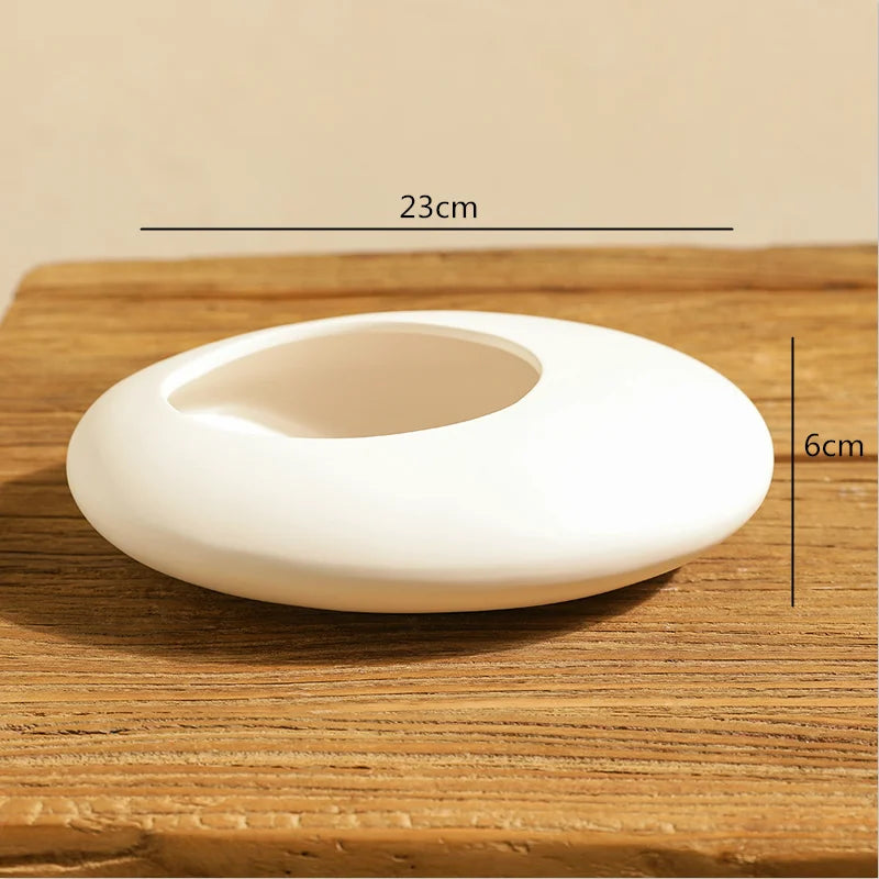 Chinese Style Black & White Ceramic Vase for Home Decor