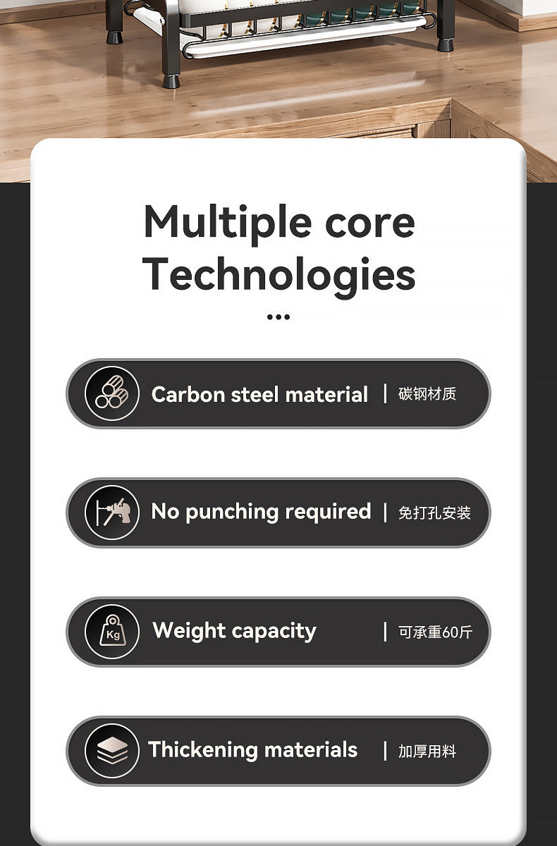 2025 Stainless Steel 2/3-Tier Kitchen Dish Drainer Rack