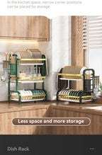 2025 Stainless Steel 2/3-Tier Kitchen Dish Drainer Rack