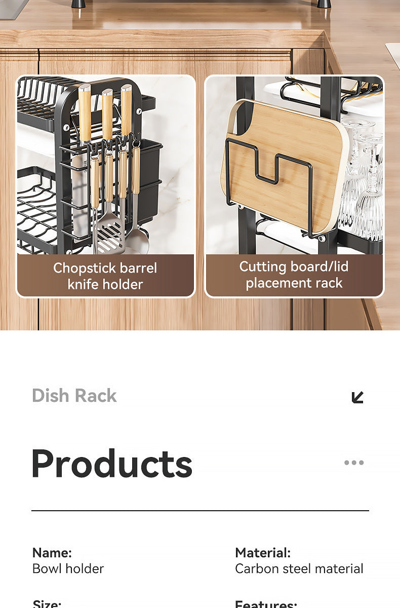 2025 Stainless Steel 2/3-Tier Kitchen Dish Drainer Rack