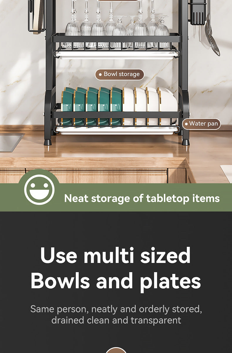 2025 Stainless Steel 2/3-Tier Kitchen Dish Drainer Rack