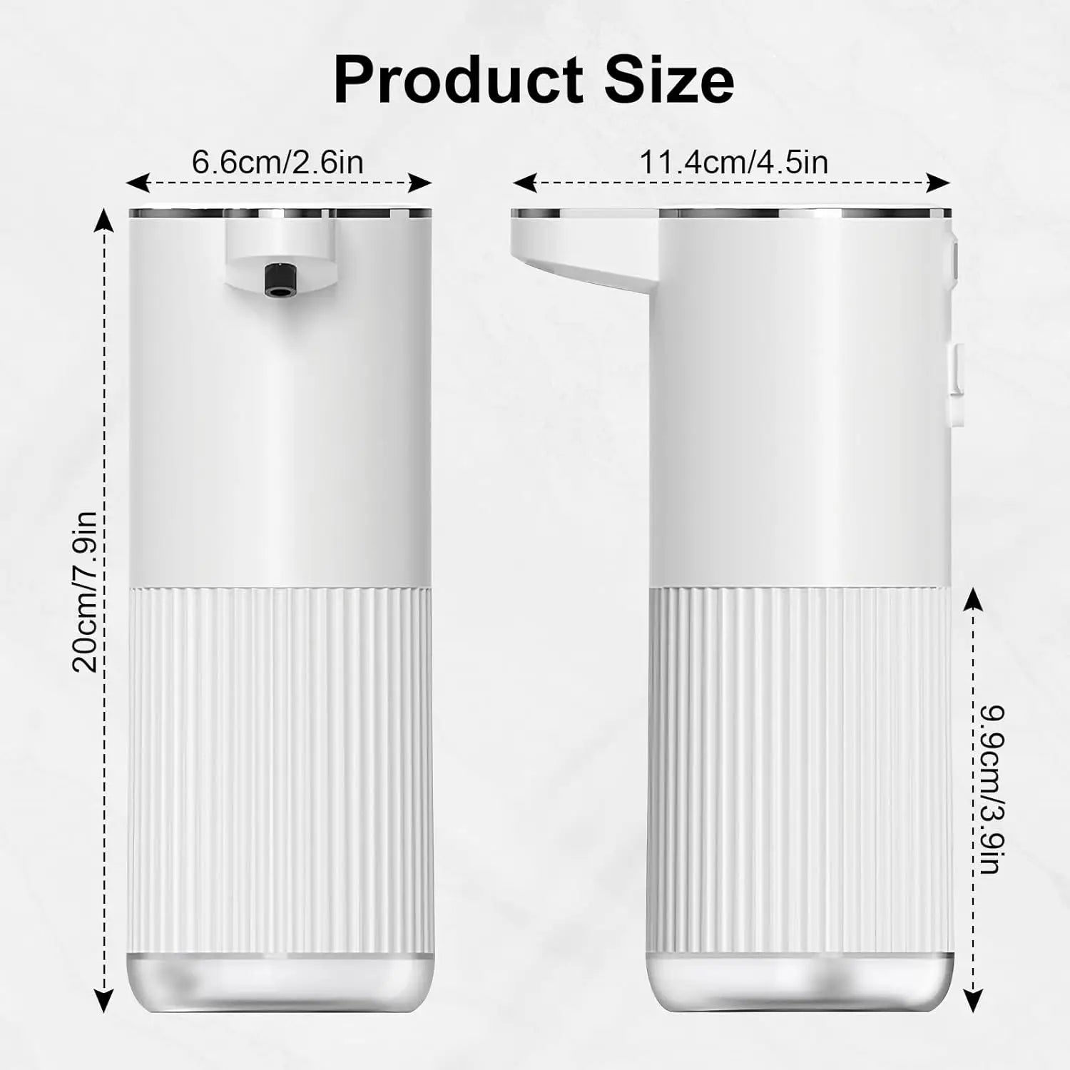 360ML Wall-Mounted Waterproof Soap Dispenser – Rechargeable & Adjustable