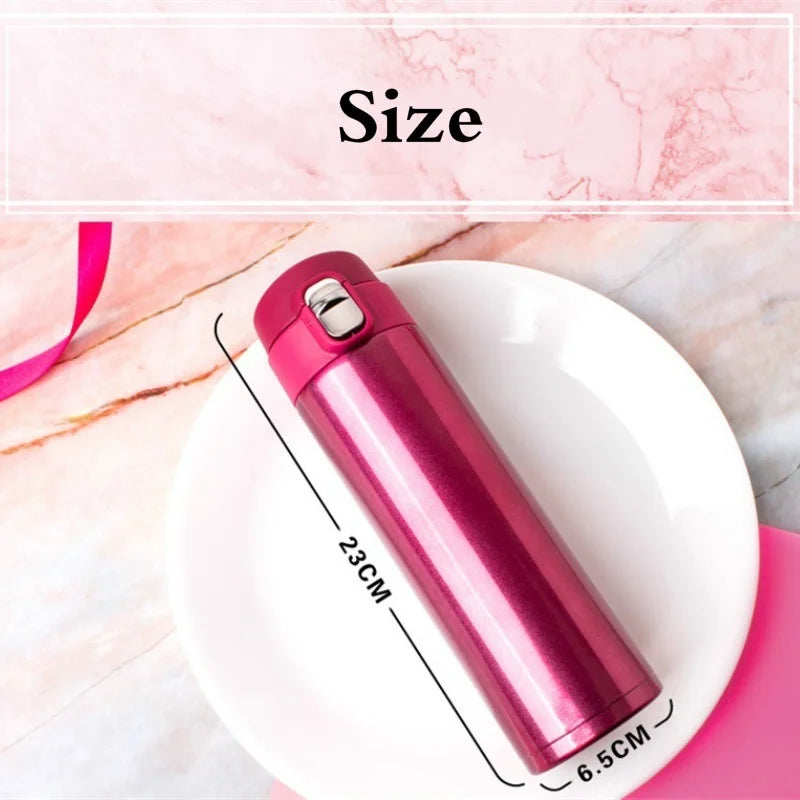 500ML Stainless Steel Vacuum Flask Thermos Bottle with Flip Lid
