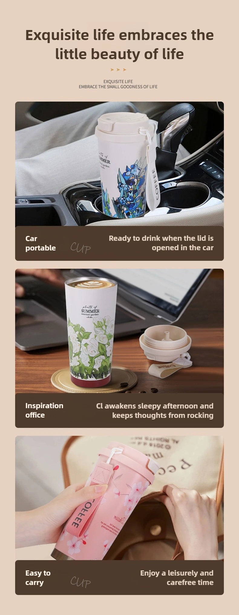 Stainless Steel Leakproof Insulated Travel Tumbler for Drinks