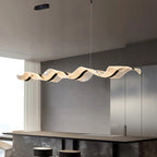 Nordic LED Wave Chandelier for Dining Room and Restaurant