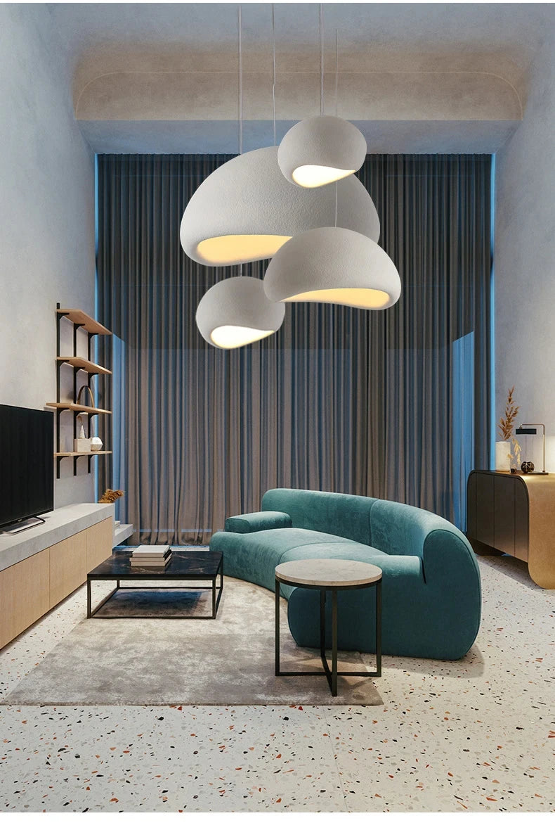 Nordic Wabi Sabi LED Pendant Light for Living & Dining Room