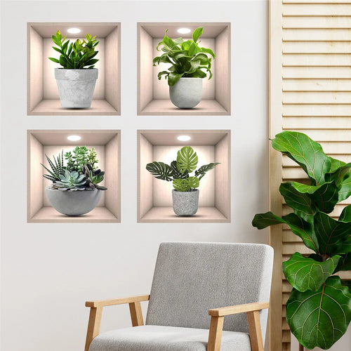 3D Bonsai Vinyl Wall Sticker – Removable Peel & Stick Decor