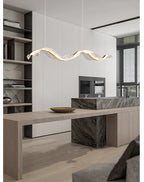 Nordic LED Wave Chandelier for Dining Room and Restaurant