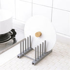 Kitchen Pot Cover Holder Rack – Rustproof Wall Hanging Organizer