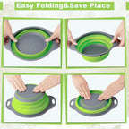 Collapsible Silicone Drain Basket for Fruits and Vegetables