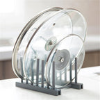 Kitchen Pot Cover Holder Rack – Rustproof Wall Hanging Organizer