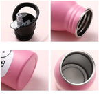500ML Kids Stainless Steel Straw Water Bottle for Outdoor Sports