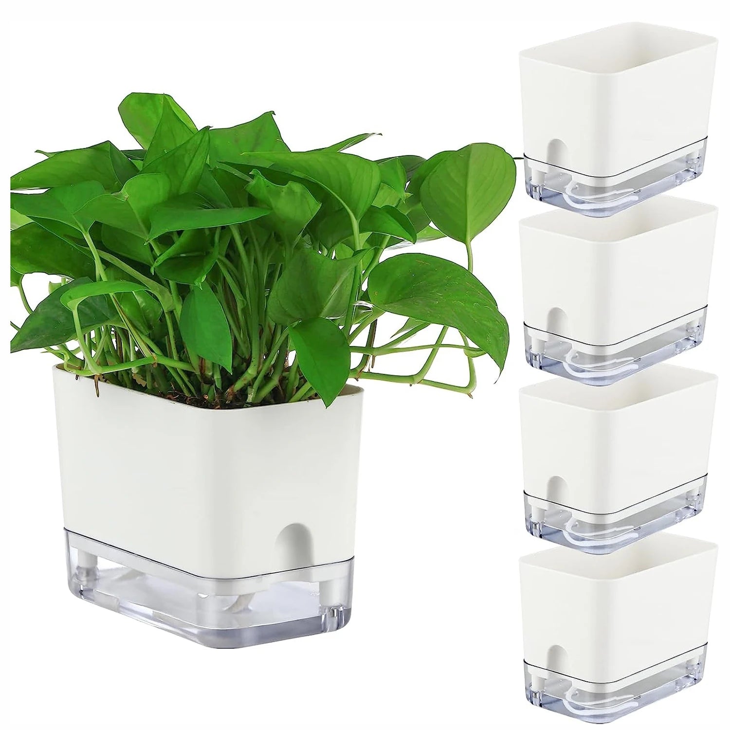 Self-Watering Magnetic Plant Pot with Cotton Rope for Garden