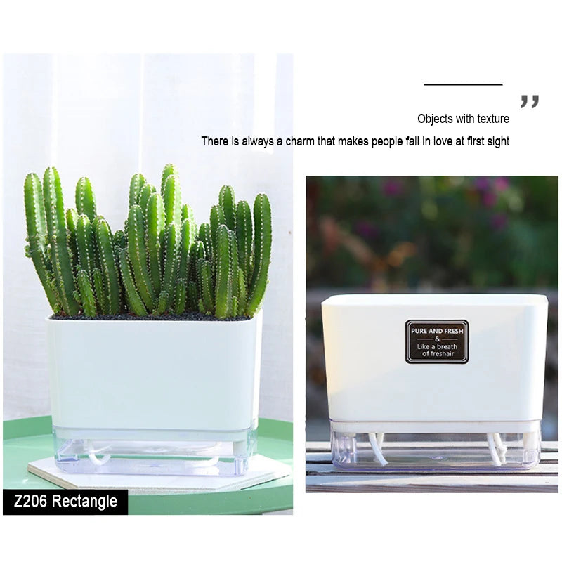 Self-Watering Magnetic Plant Pot with Cotton Rope for Garden