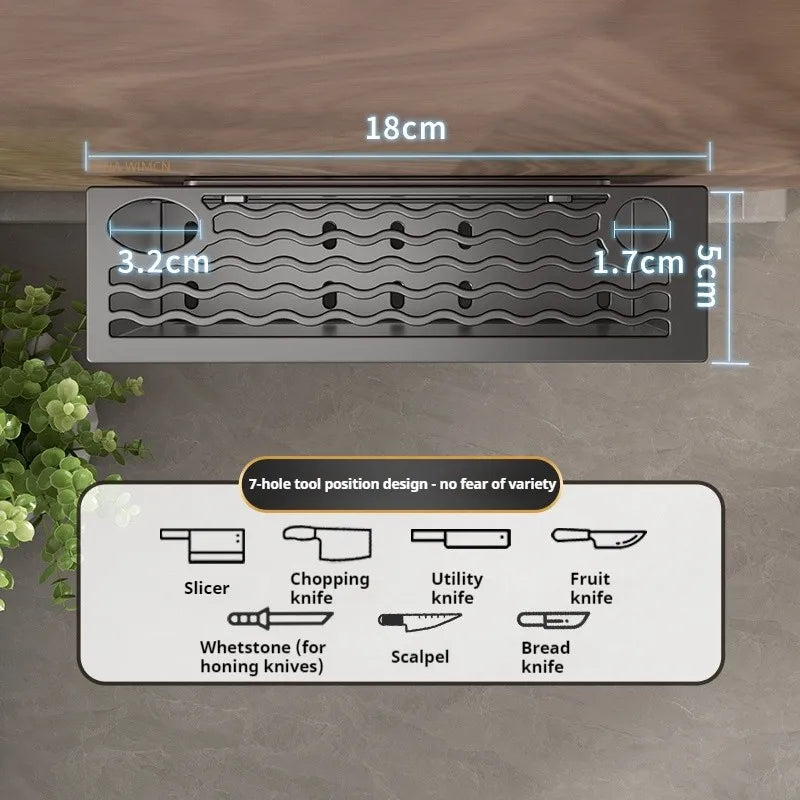 Wall Mounted Stainless Steel Chopsticks Holder with Drain Rack