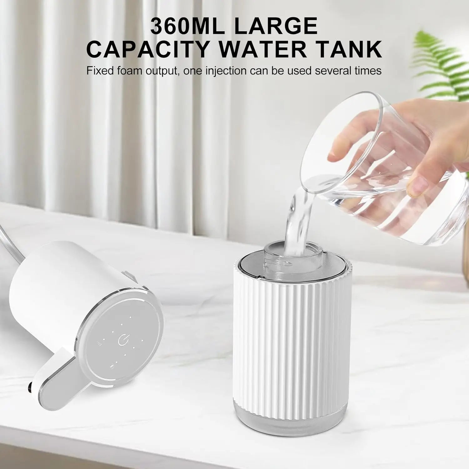 360ML Wall-Mounted Waterproof Soap Dispenser – Rechargeable & Adjustable