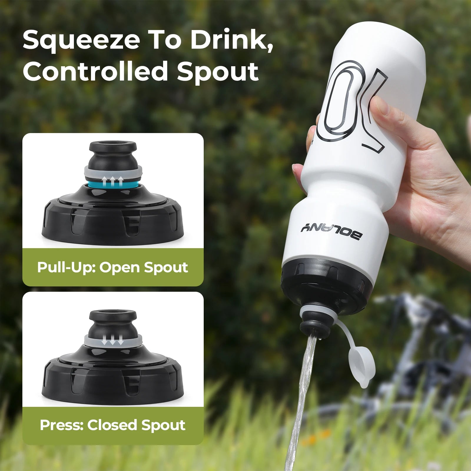 BOLANY 750ML Leak-Proof Bicycle Water Bottle for Cycling & Fitness