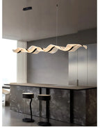 Nordic LED Wave Chandelier for Dining Room and Restaurant