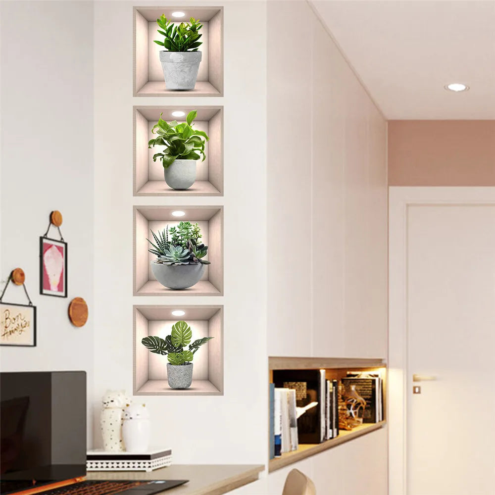 3D Bonsai Vinyl Wall Sticker – Removable Peel & Stick Decor