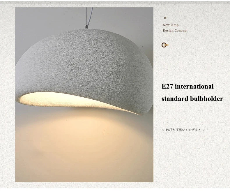 Nordic Wabi Sabi LED Pendant Light for Living & Dining Room