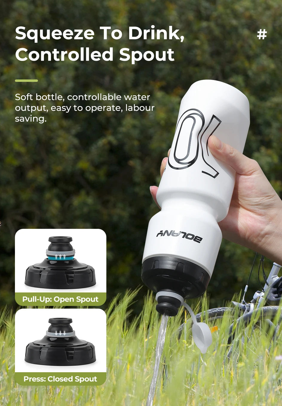 BOLANY 750ML Leak-Proof Bicycle Water Bottle for Cycling & Fitness