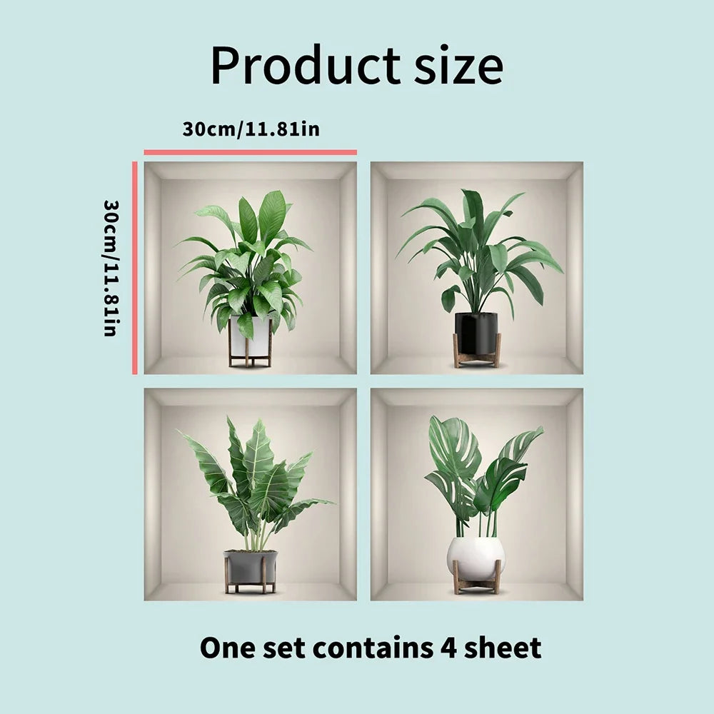 3D Bonsai Vinyl Wall Sticker – Removable Peel & Stick Decor