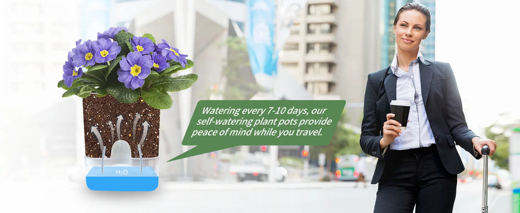 Self-Watering Magnetic Plant Pot with Cotton Rope for Garden