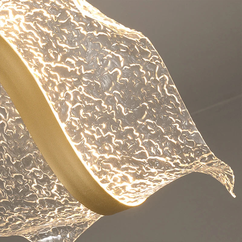 Nordic LED Wave Chandelier for Dining Room and Restaurant