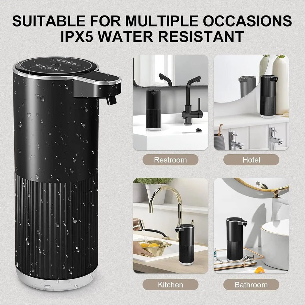 360ML Wall-Mounted Waterproof Soap Dispenser – Rechargeable & Adjustable