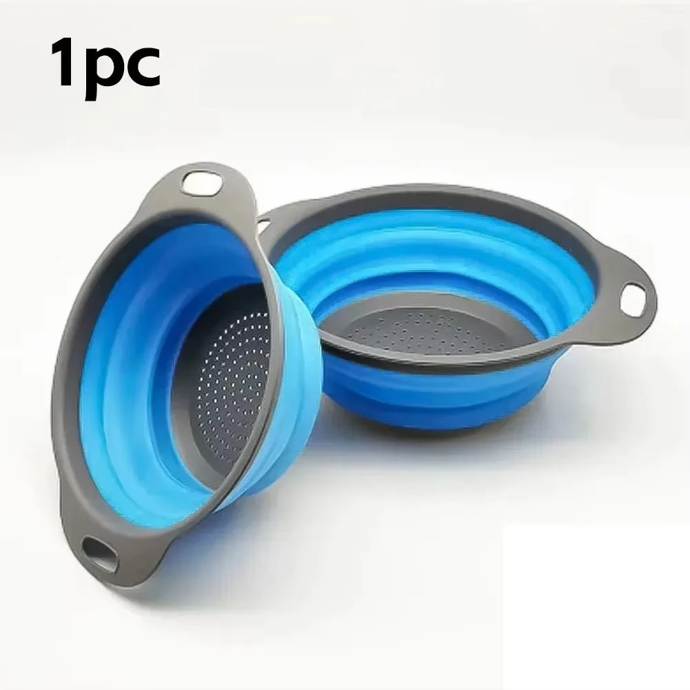 Collapsible Silicone Drain Basket for Fruits and Vegetables