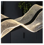 Nordic LED Wave Chandelier for Dining Room and Restaurant