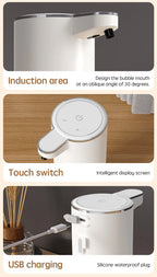 360ML Wall-Mounted Waterproof Soap Dispenser – Rechargeable & Adjustable