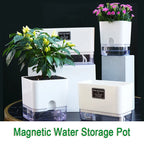 Self-Watering Magnetic Plant Pot with Cotton Rope for Garden