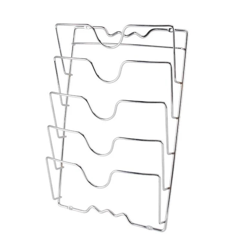 Kitchen Pot Cover Holder Rack – Rustproof Wall Hanging Organizer