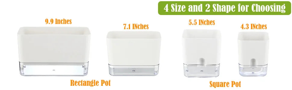 Self-Watering Magnetic Plant Pot with Cotton Rope for Garden