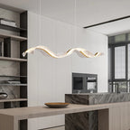 Nordic LED Wave Chandelier for Dining Room and Restaurant