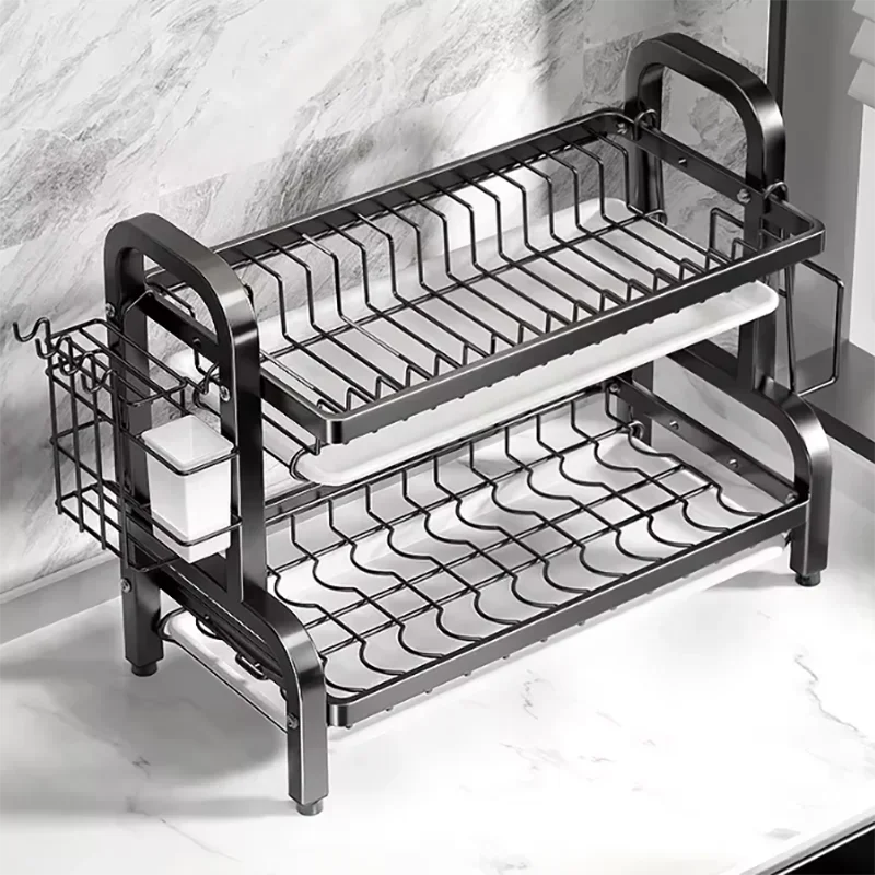 2025 Stainless Steel 2/3-Tier Kitchen Dish Drainer Rack