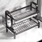 2025 Stainless Steel 2/3-Tier Kitchen Dish Drainer Rack