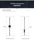 Modern Nordic LED Long Wall Lamp for Bedroom and Living Room