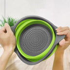 Collapsible Silicone Drain Basket for Fruits and Vegetables