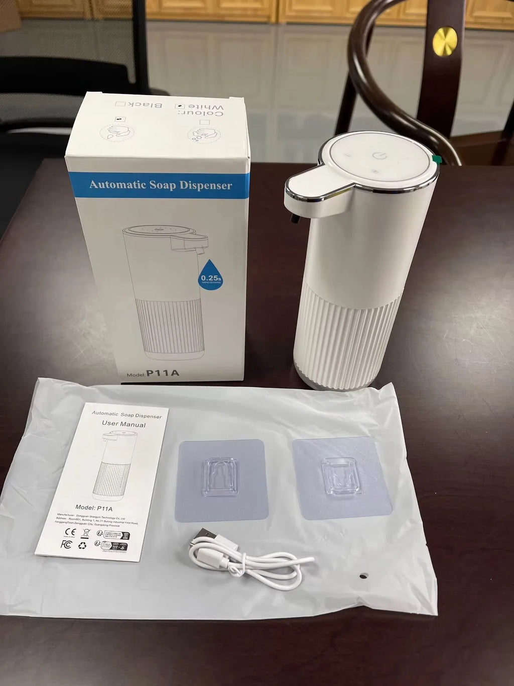 360ML Wall-Mounted Waterproof Soap Dispenser – Rechargeable & Adjustable