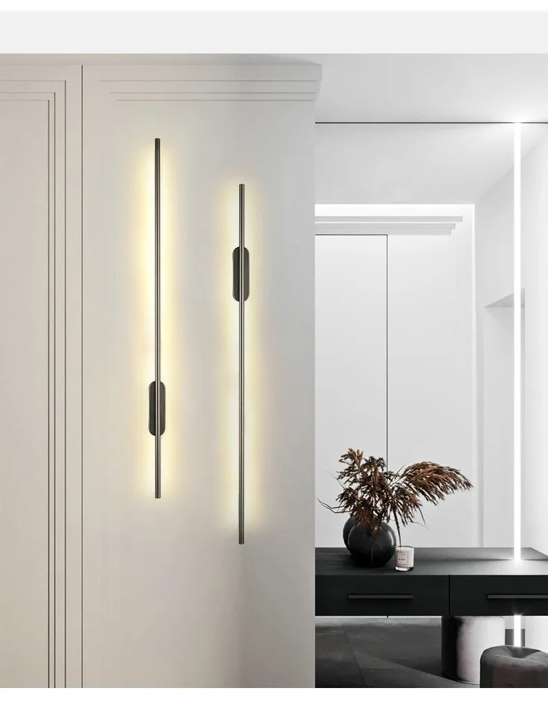 Modern Nordic LED Long Wall Lamp for Bedroom and Living Room