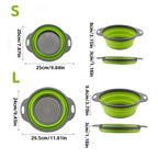 Collapsible Silicone Drain Basket for Fruits and Vegetables