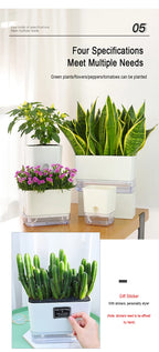 Self-Watering Magnetic Plant Pot with Cotton Rope for Garden