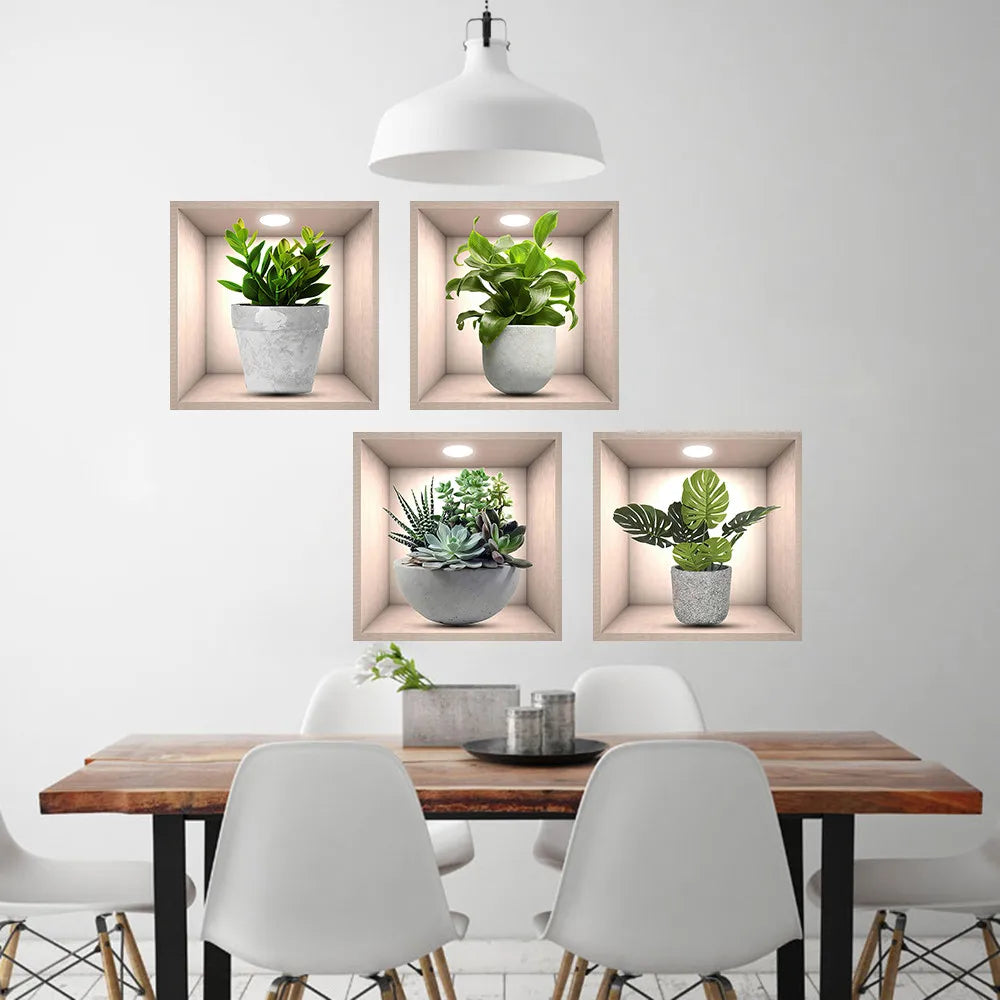 3D Bonsai Vinyl Wall Sticker – Removable Peel & Stick Decor