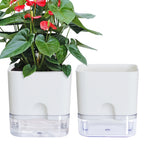 Self-Watering Magnetic Plant Pot with Cotton Rope for Garden