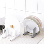Kitchen Pot Cover Holder Rack – Rustproof Wall Hanging Organizer